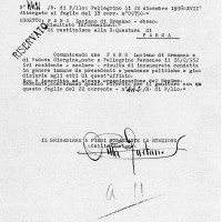 Rapporto dei carabinieri di Pellegrino Parmense, 22 dicembre 1938. Archivio Isrec Parma