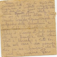 Lettera fatta recapitare alla famiglia prima della deportazione (fronte), data 21 gennaio 1945.